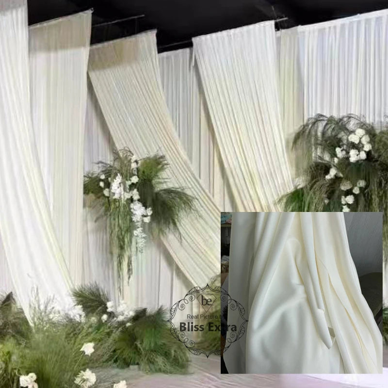 Wide 170cm Soft Stretchy Fabric Wedding Decoration Curtains Cloth Background Drap Handmade DIY Stretch Knitted Material