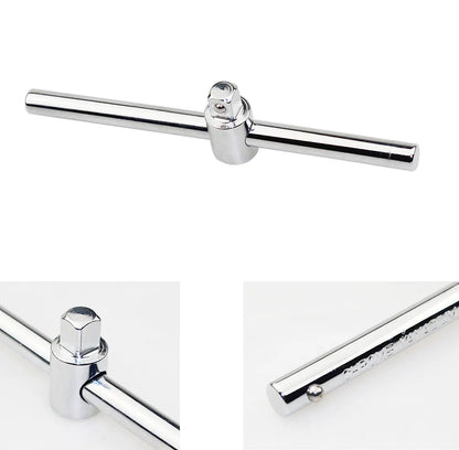 1/4" 3/8" 1/2" Drive Impact Socket Sliding Extension Bar 115-250mm T-handle Socket Breaker Bar for Ratchet Driver & Car Repair