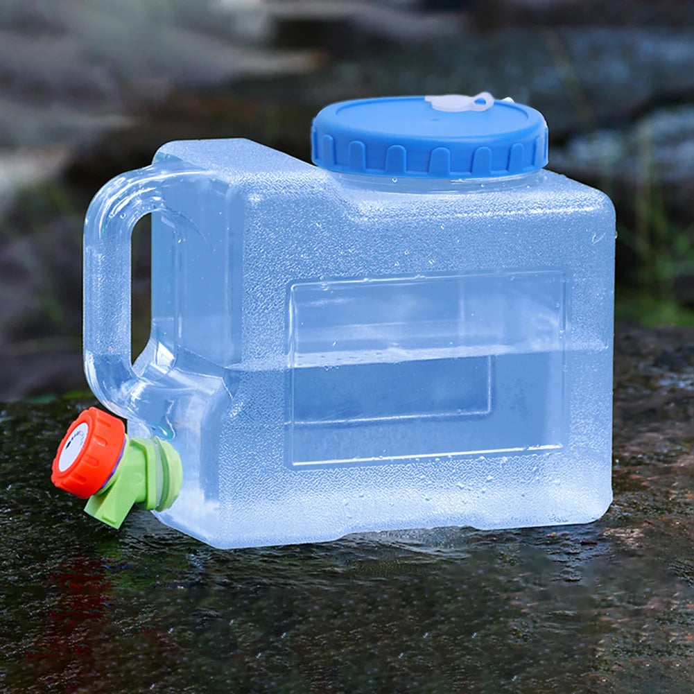 15-3L Portable Water Container with Spigot Water Storage Carrier Water Storage Container for Outdoor Camping Picnic Water Bottle