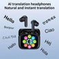 AI Real-time Translation Headset, 150 Language Translation. Translation Wireless Headphones, LCD Large-screen TWS In-ear ANC ENC
