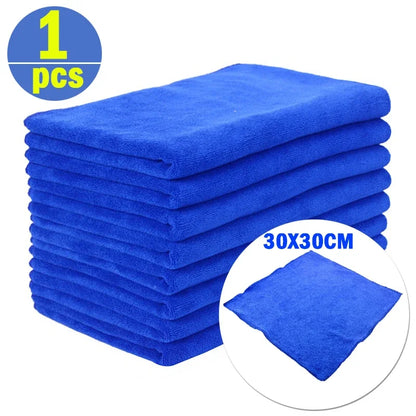 1-20Pcs Soft Microfiber Car Cleaning Towel Drying Cloth Hemming Wash Towel Water Suction Polishing Car Motorcycle Cleaning Tools