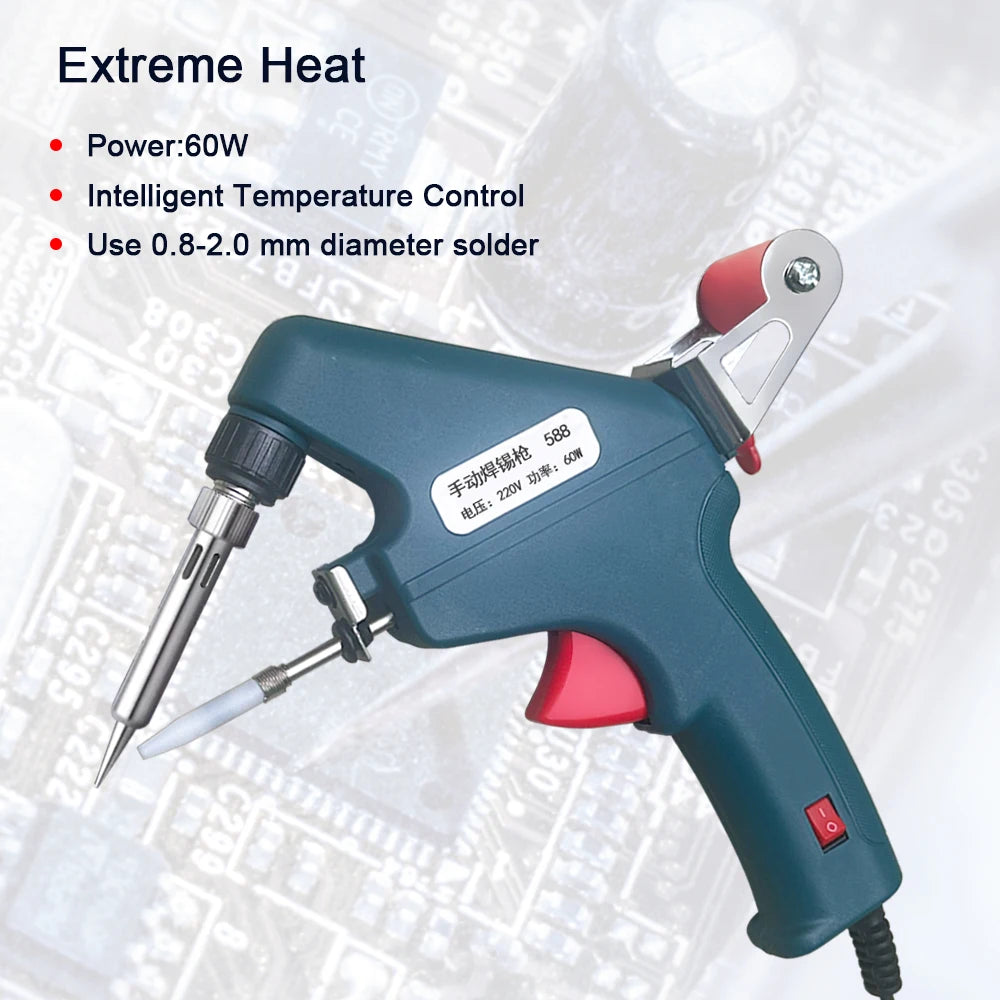Electric Soldering Iron Gun Hand-held Internal Heating Soldering Iron Automatically Send Tin Gun Soldering Welding Repair Tool