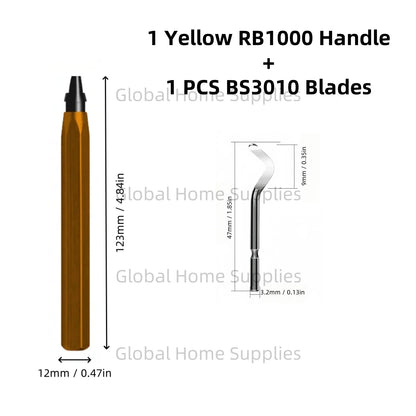 Deburring Tool Set RB1000 with Swivel Blades 1 or 11 PCS BS1010 BS1018 BK3010 BS3010 Metal Handle Deburr Tool Edge Burr Remove