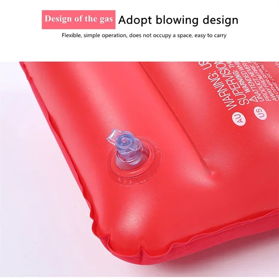 47x30cm Portable Inflatable Cushion Beach Office Household Outdoor Soft Pillows Double-sided Back Relaxing Tool Plane Head Rest