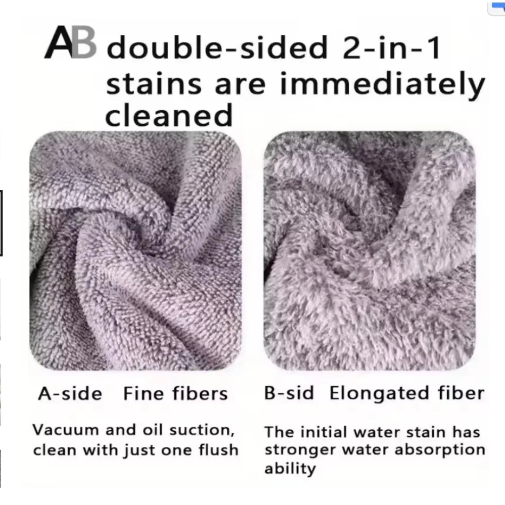 5/10pcs Kitchen Towel, Ultra-fine Fiber Light Gray Cleaning Cloth Set, Absorbent, Soft And Stain-removing Cloth