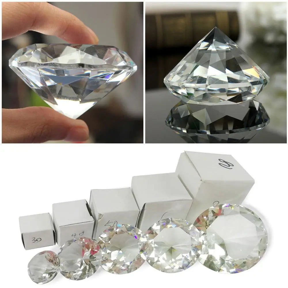 Clear Crystal Big Glass Diamond Party Large Romantic Diamond Decoration Proposal Home Decoration Ornaments Crafts Gifts