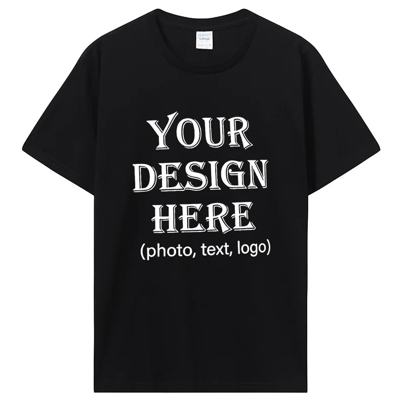 Custom Personalized Front And Back Add Your Own Text Design T-Shirt Cotton Harajuku Tee DIY Your Like Photo Or Logo Tshirt