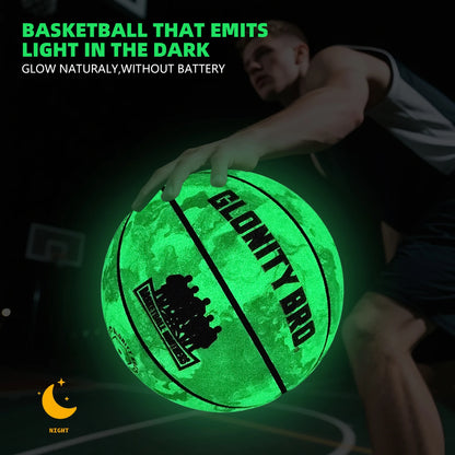 Glowing Basketball Adult Youth Men Official Size 5/6/7 Non-slip Outdoor&Indoor Night Use Durable Luminous Basketball Ball Green