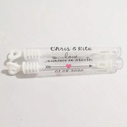 100 Wedding Bubble Tags Bubble Stick Transparent Tags, Wedding Stickers, Transparent Tags, Custom Names and Dates