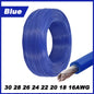 12Colors 1007 Stranded Electric Wire 5/10M 30/28/26/24/22/20/18/16AWG PVC Insulated Tinned Plating Copper Cable for DIY LED Line