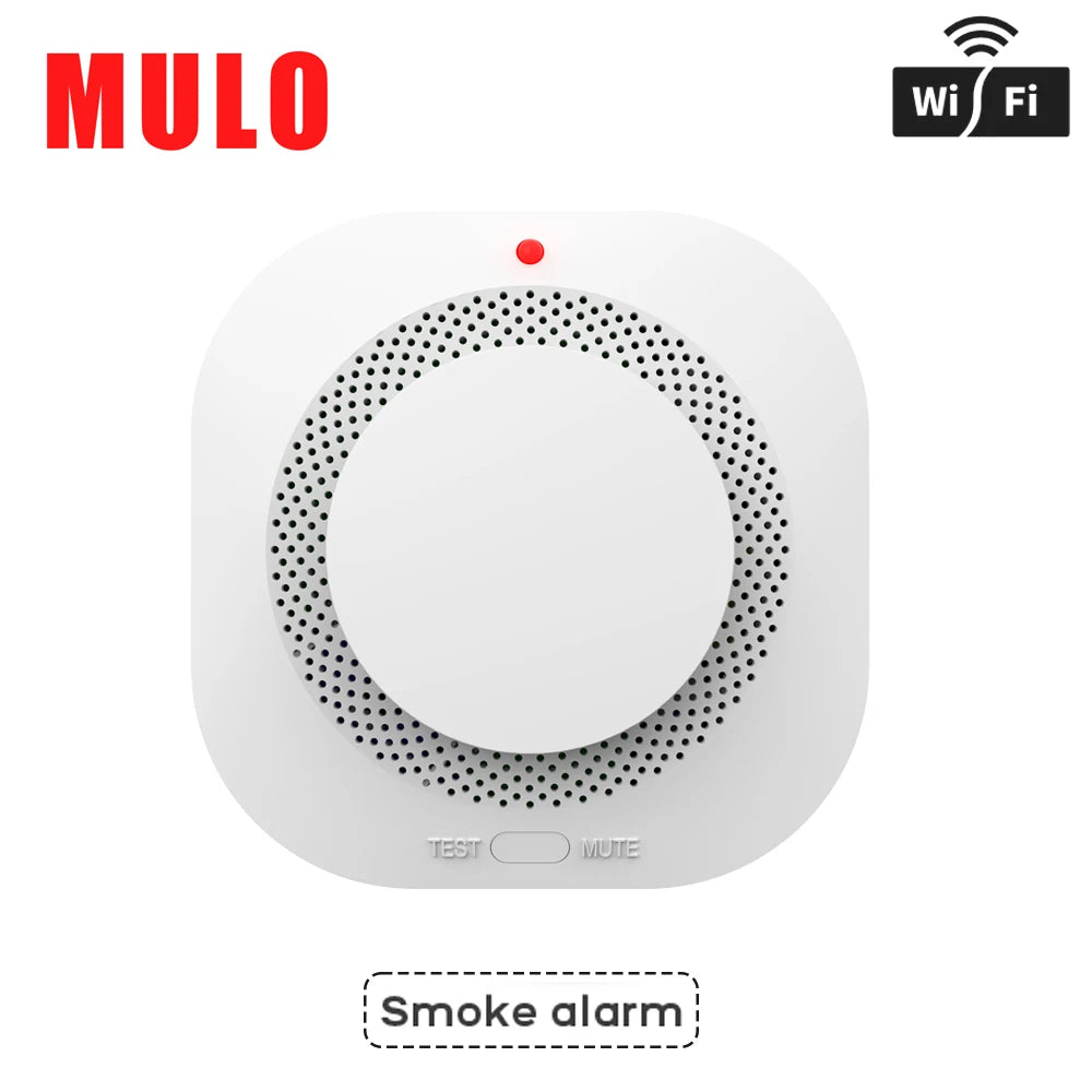 ZigBee WiFi Smart Smoke Detector Alarm, Works with Tuya Smart Life App Compatible Fire Sensor for Home Security, App Alerts
