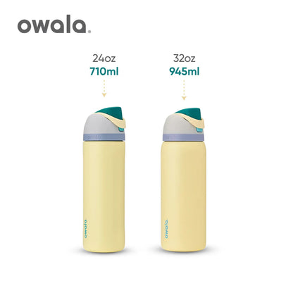 Owala portable cup, one handed open lid, large capacity water cup, straw cup, insulated cup, 710mL | Sunny Daze