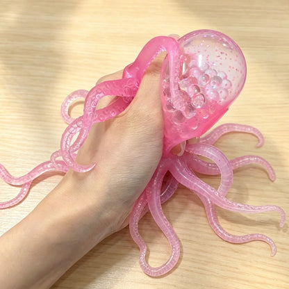 Push Bubble Squish Jellyfish Fidget Toy Super Solid Squish Stress Relief Squeeze Ball for Kids Adults Anxiety Sensory Toy Gift