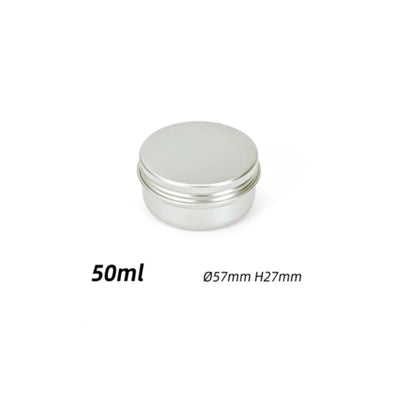 5ml-250ml Cosmetic Aluminum Cans Aluminum Boxes Silver Aluminum Tins Cans Screw Top Round Candle Spice Tins Cans Lid Containers