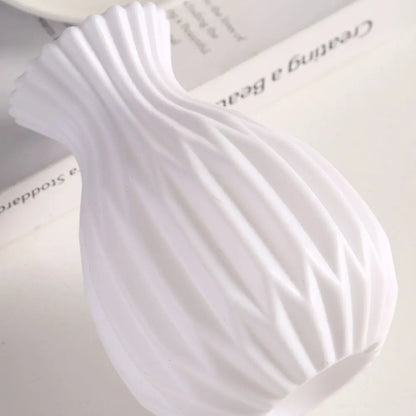 Plastic Vase White Imitation Ceramic Flower Pot Nordic Decor Wedding Home Table Outdoor Diy High Quality Gift Prop Bonsai Garden