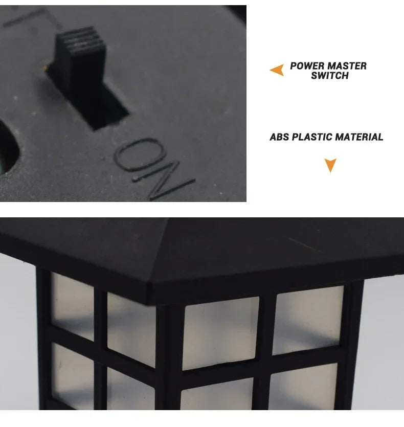 2Pcs Outdoor Solar LED Pathway Lights Walkway Garden Decor Street Lamp for Landscape Yard Patio Driveway Festival Lighting