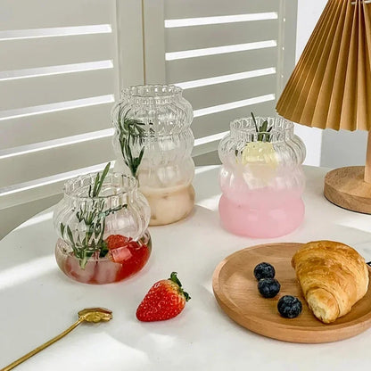 Creative Glass Cup Transparent Heat-resistant Tumbler Juice Milk Coffee Mug Home Water Glasses Beer Cocktail Glasses Drinkware