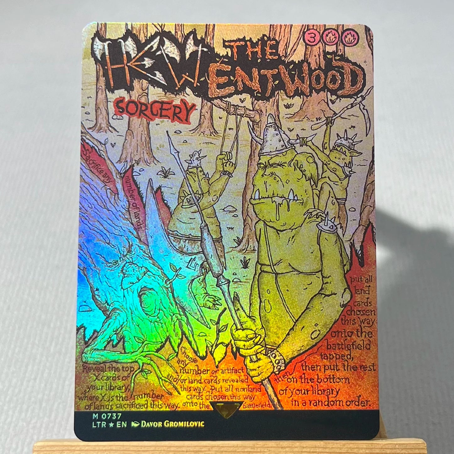 LTR FOIL3-01 Tcg proxy magic cards The One Ring Dawn of a New Age Shadow of the Enemy Hew the Entwood gather