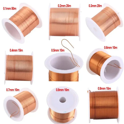 1-3 rolki emaliowanego drutu miedzianego 0,06 mm -1,2 mm Drut miedziany Kabel drut magnetyczny Emaliowany drut miedziany Drut do uzwojeń Drut miedziany do cewek