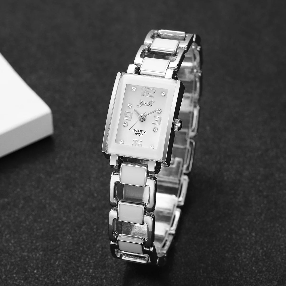 Fashion Rectangle Women Quartz Watch Ladies Alloy Strap Analog Wristwatches Reloj Mujer Girls Clock Gift(Without Box)
