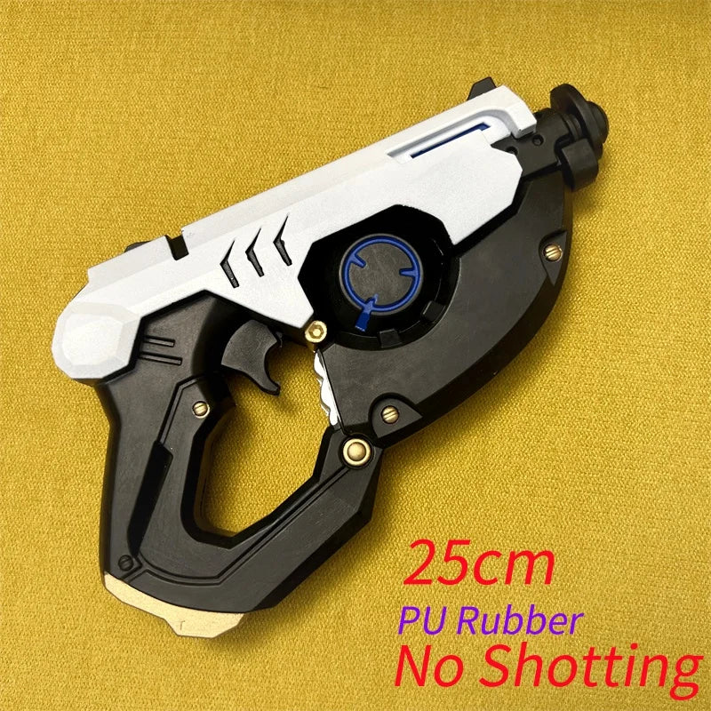 OW Gun Cosplay Angela Ziegler Mercy Angel Shock Gun Prop Weapons Model Safety PU Rubber Model Halloween No Shooting