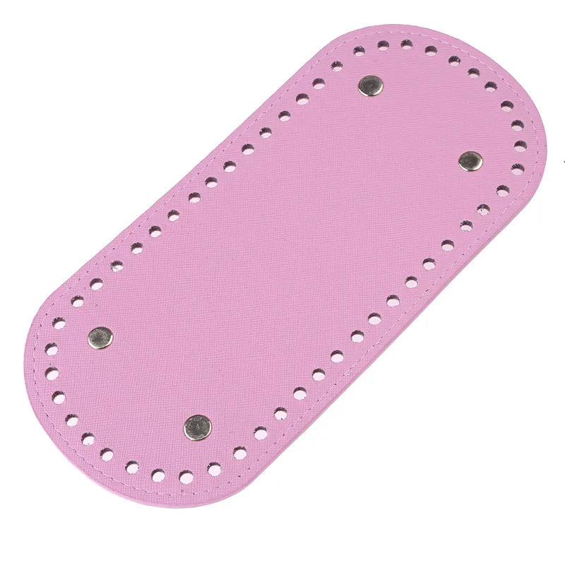 22*10Cm Oval Bottom For Knitted Bag PU Leather Bag Accessories Handmade Bottom DIY Crochet Bag Bottom Solid Color Bag Part NEW