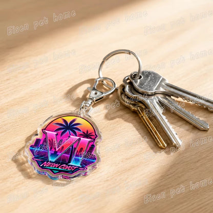 Classic Game Vice City Keychains for Accessories Bag Charm San Andreas Pc Games Lovers Keyring Jewelry Fans Gifts