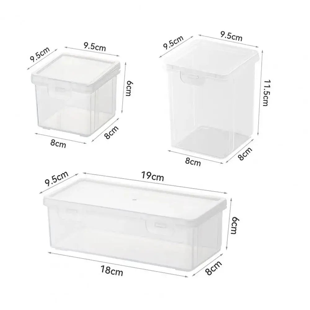 1Pcs Refrigerator Food Fresh Kitchen Storage Boxs Good Sealing Transparent Spice Container Case Visible Home Dry Fruit Jar
