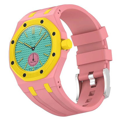 PC Case+Silicone Strap for Swatch X AP Royal Pop Pocket Watch Changer To Wristwatch Integrated Modification Accessories