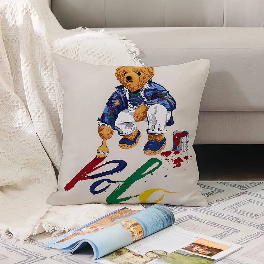 P-Polo Pillow Case Office Cushions Suitable For Sofa B-Bears Car Bedroom Decorative Cushion Cover