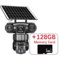 15MP IP Wifi Camera Solar Camera Outdoor 3 Lens 3 Screen 10X Zoom PIR Human Detect Cameras Night Vision CCTV Security Protection