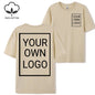 Double Sided Customized LOGO Picture Women T-Shirt Summer Y2K Loose Short Sleeves Comfortable T Shirts Crewneck DIY Tee Tops