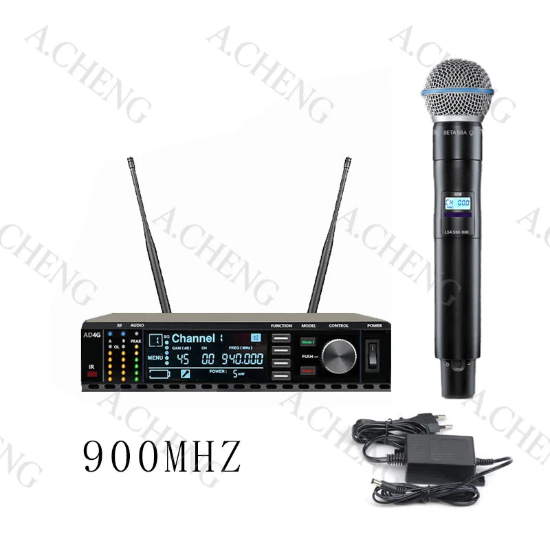A.CHENG AD4G B58 professional wireless microphone UH long-distance reception, excellent performance and excellent quality