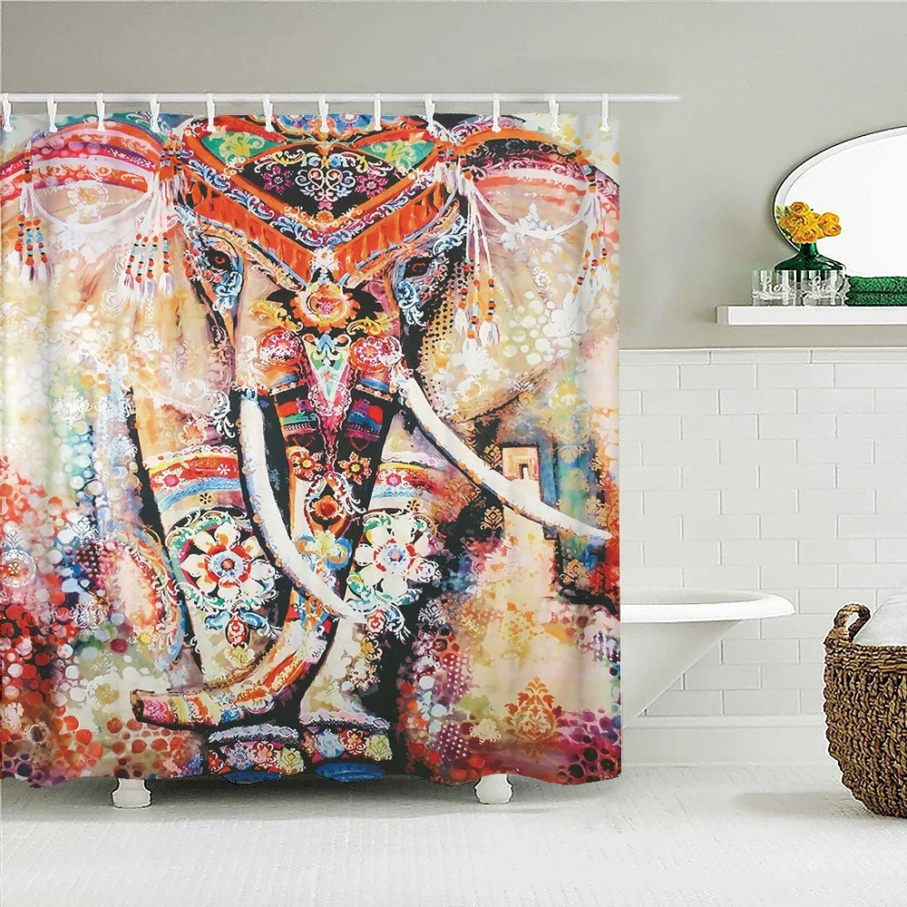 Cat shower curtains bathroom shower curtain Cute 3D fabric shower curtain with hooks funny waterproof shower curtain or Mat
