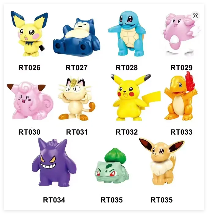 100000 volts pet Trainer ornament Charizard Building Capture pets Blocks Ash Ketchum Misty Serena Mini Action Figure Toys
