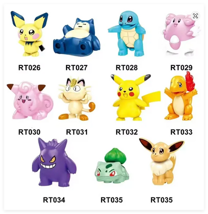 100000 volts pet Trainer ornament Charizard Building Capture pets Blocks Ash Ketchum Misty Serena Mini Action Figure Toys