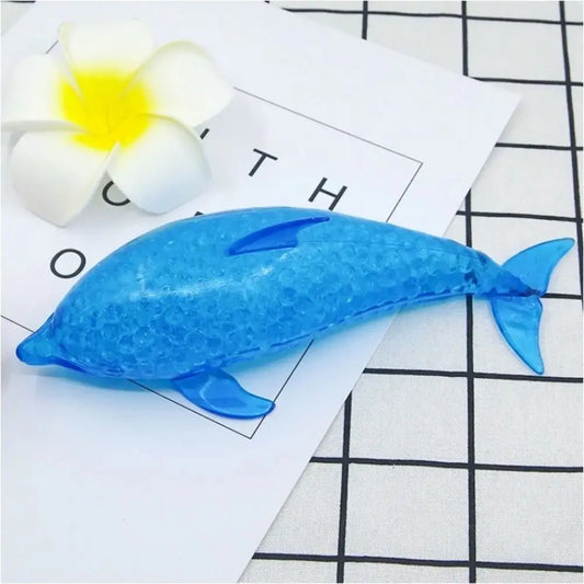 Durable TPR Shark Stress Balls Blue Soft Stretchy Stress Squish Ball Stretchy Dolphin Squeeze Ball Adults