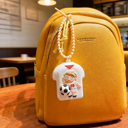 Soccer Jersey Squishy Keychain Stress Relief Toy Car Bag Couple Pendant Slow Rising Soft PVC Keychain