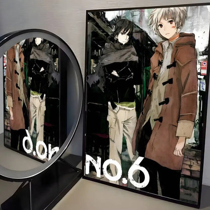 Anime No. 6 Poster Self-adhesive stickers are suitable for any wall surface waterproof moisture-proof