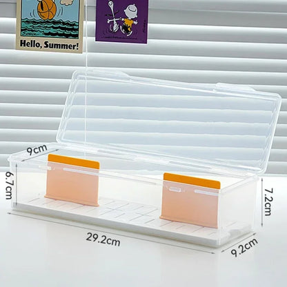 1Pc Clear Plastic Compartmentalized Organizer Box Holds 550+ Game Cards Storage Box With Adjustable Divider For PTCG/MTG Cards