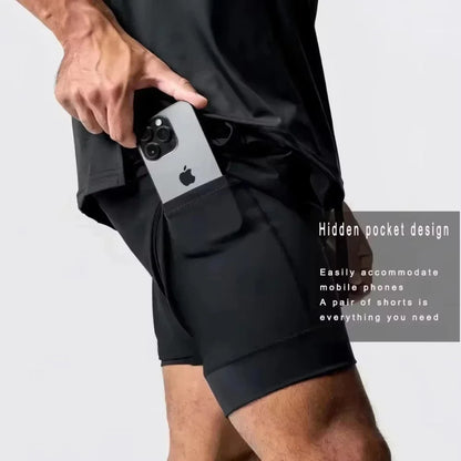 2026 Summer Genesis Evangelion Men's Cosplay Shorts Double-layer Two-in-one Shorts Quick-drying Fake Two-piece Unisex Shorts