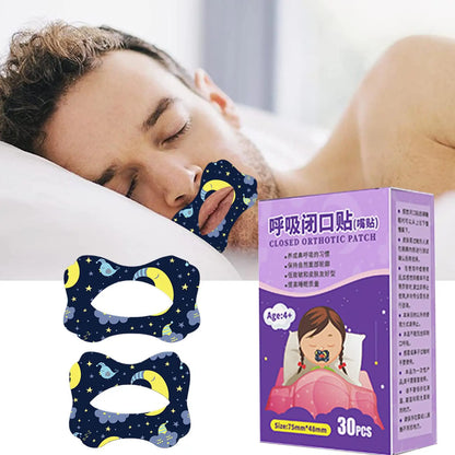 30Pcs/Box Anti-Snoring Mouth Stickers for Children Adult Night Sleep Lip Anti-Nose Free Breathing Patches Mouth Closed Orthotic