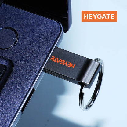 HEYGATE Durable Metal Water & Drop Proof Pendrive USB 2.0 8G 16G 32G 64G 128G Flash Drive Thumb Drive Great Gift for Data Backup