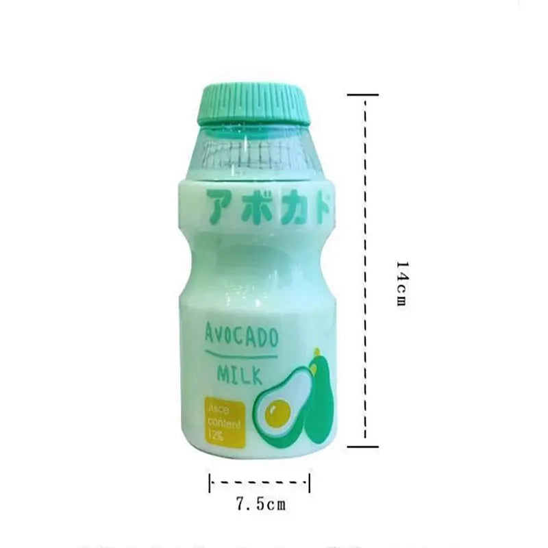 [H]480ml Plastic Water Bottle Drinking Bottle Shape Cute Kawaii Milk Shaker Bottle