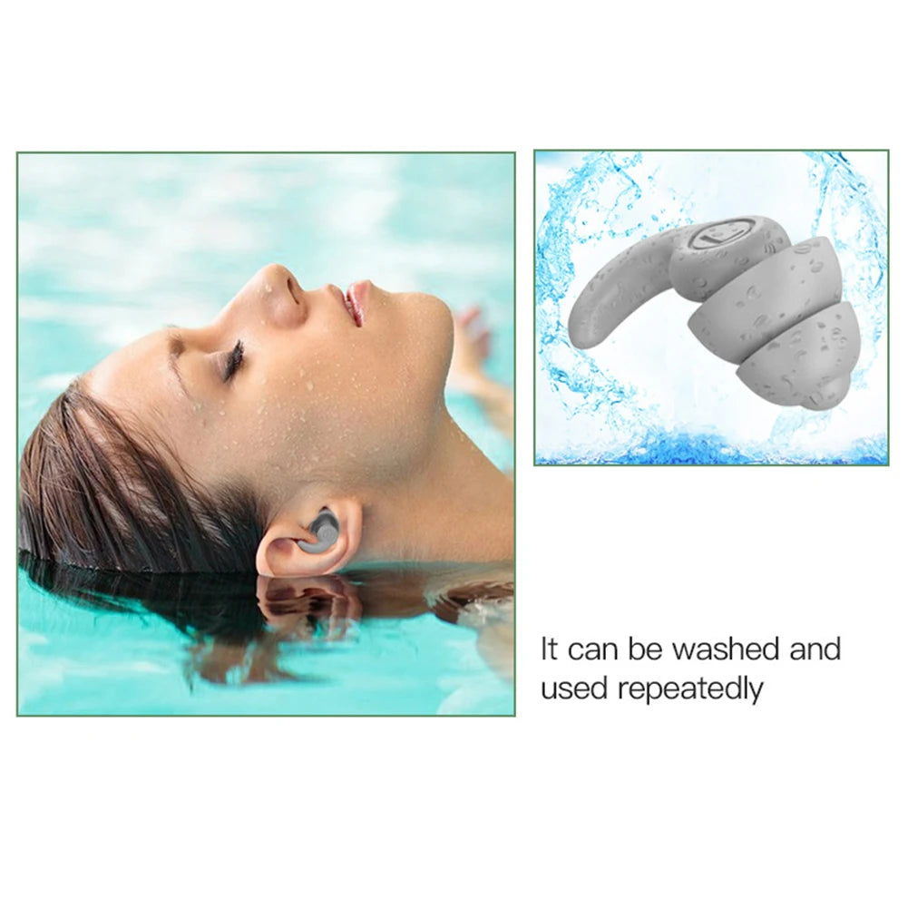 Soft Silicone Sleeping Ear Plugs Sound Insulation Ear Protection Earplugs Anti-Noise Plugs for Travel Silicone Noise Reduction
