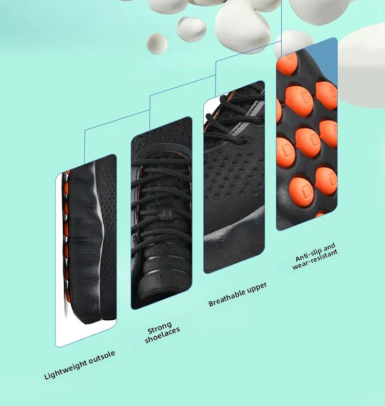 ClaWave Men Women Running Shoes Massage Particles Supercritical Cushioning Breathable Knit Sports Sneakers Non-slip Walking Shoe
