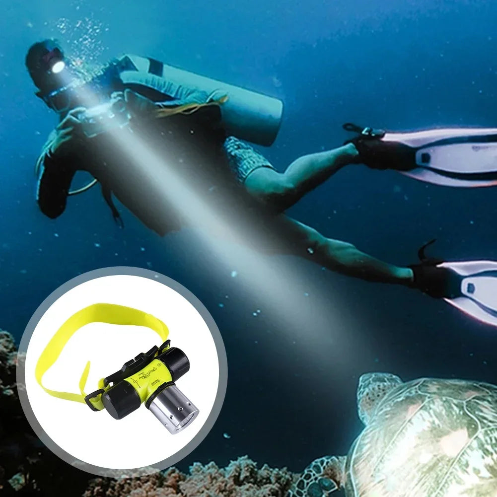 Diving LED Headlamp T6 LED Underwater Diving Headlight Outdoor Camping Fishing Dive Flashlight Head Light Torch Waterproof