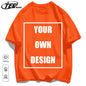 Men's Personalized T-shirt 100%Cotton Tee Custom Shirt Make Your Design Logo Text Men Women Design Your Gift Couple Tshirt