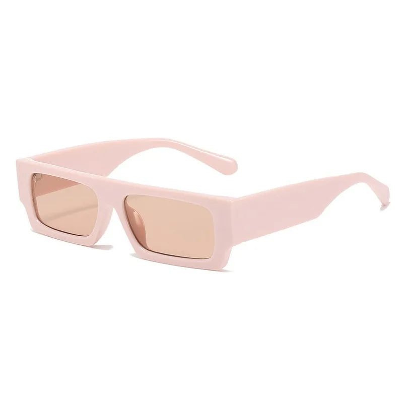 New Men Brand Shades Retro Square Sunglasses Vintage Small Rectangle Women Sun Glasses Luxury Eyeglasses Black White Eyewear
