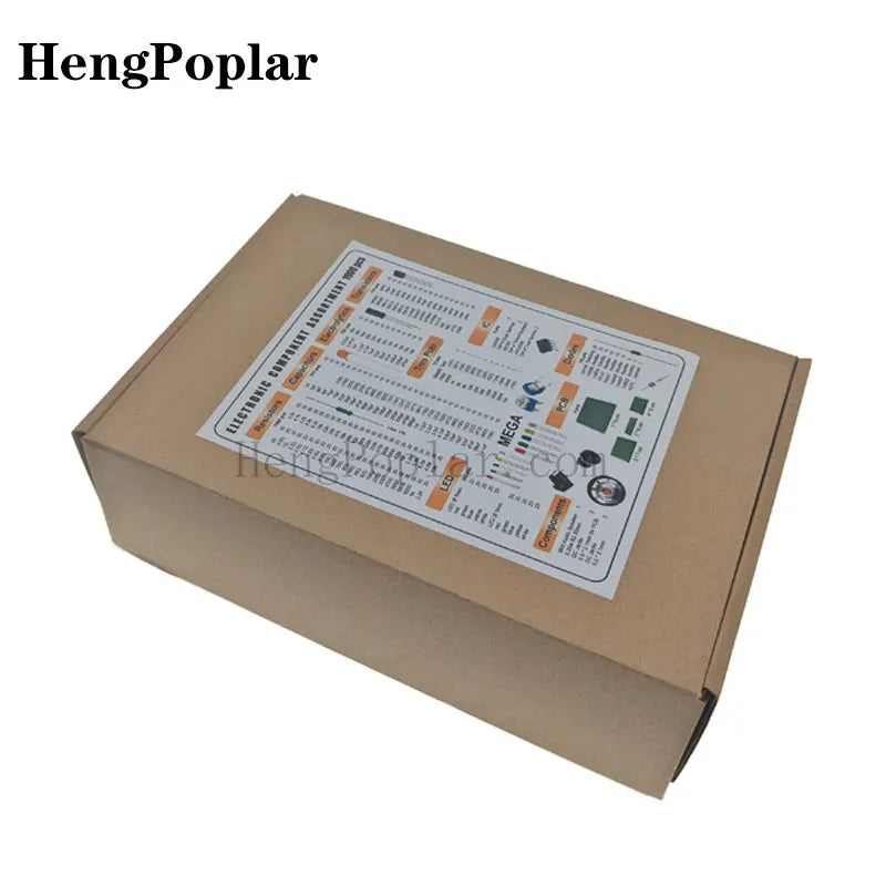 1818PCS Electronic Components Diy Kit Metal Film Resistor Assortment Kit led Diodes Electrolytic Capacitor Ceramic Set